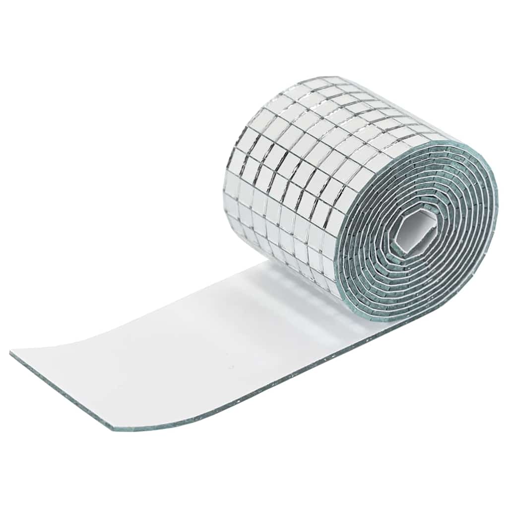 vidaXL Spiegelmozaïek Tegel Geometrisch 12 pcs Zilver 100 x 4 cm Glas