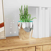 vidaXL Spiegelmozaïek Tegel Geometrisch 12 pcs Zilver 100 x 4 cm Glas