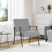 vidaXL Fauteuil Lichtgrijs 59 x 75 x 78 cm Stof