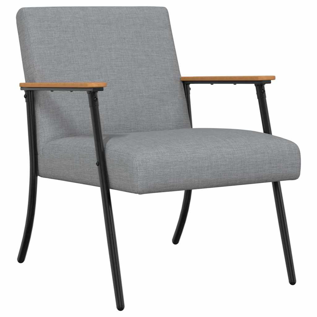 vidaXL Fauteuil Lichtgrijs 59 x 75 x 78 cm Stof