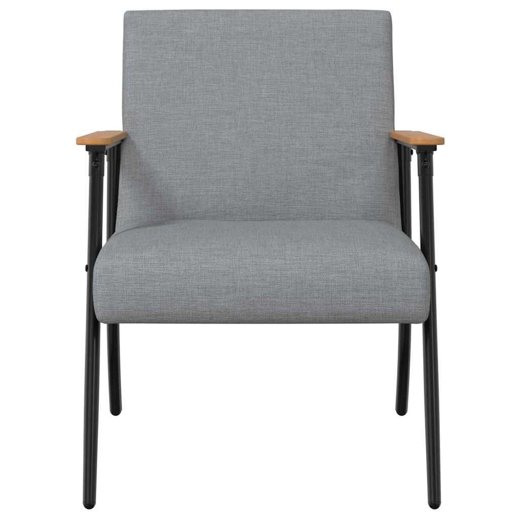 vidaXL Fauteuil Lichtgrijs 59 x 75 x 78 cm Stof