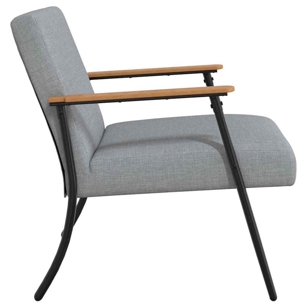 vidaXL Fauteuil Lichtgrijs 59 x 75 x 78 cm Stof