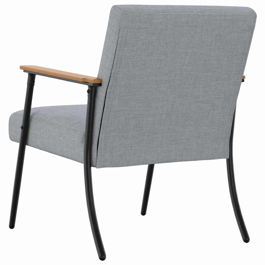 vidaXL Fauteuil Lichtgrijs 59 x 75 x 78 cm Stof