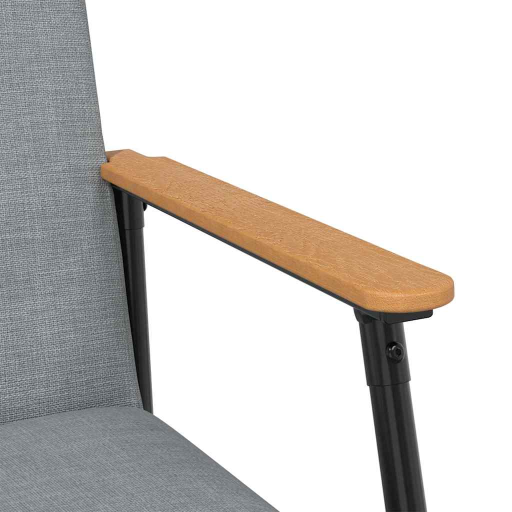 vidaXL Fauteuil Lichtgrijs 59 x 75 x 78 cm Stof