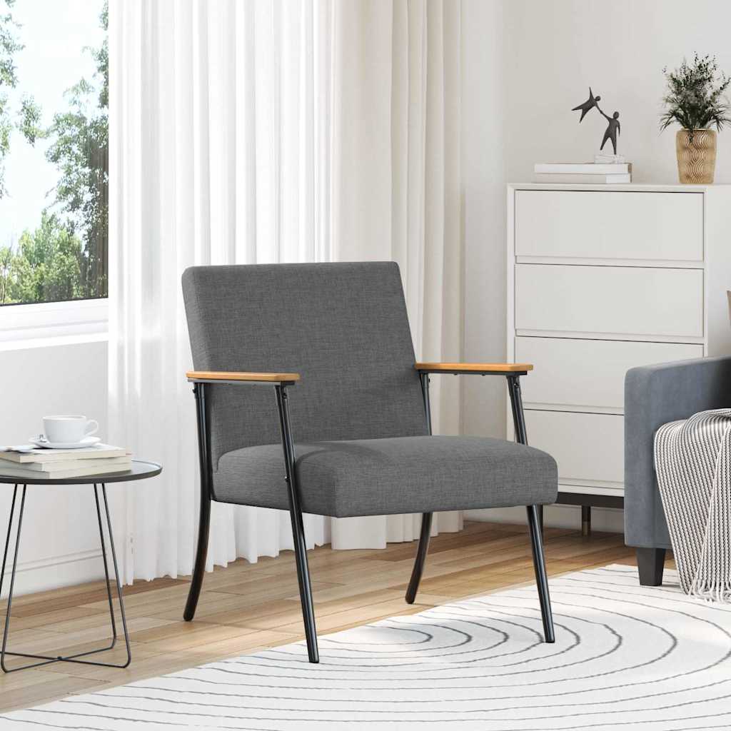 vidaXL Fauteuil Lichtgrijs 59 x 75 x 78 cm Stof