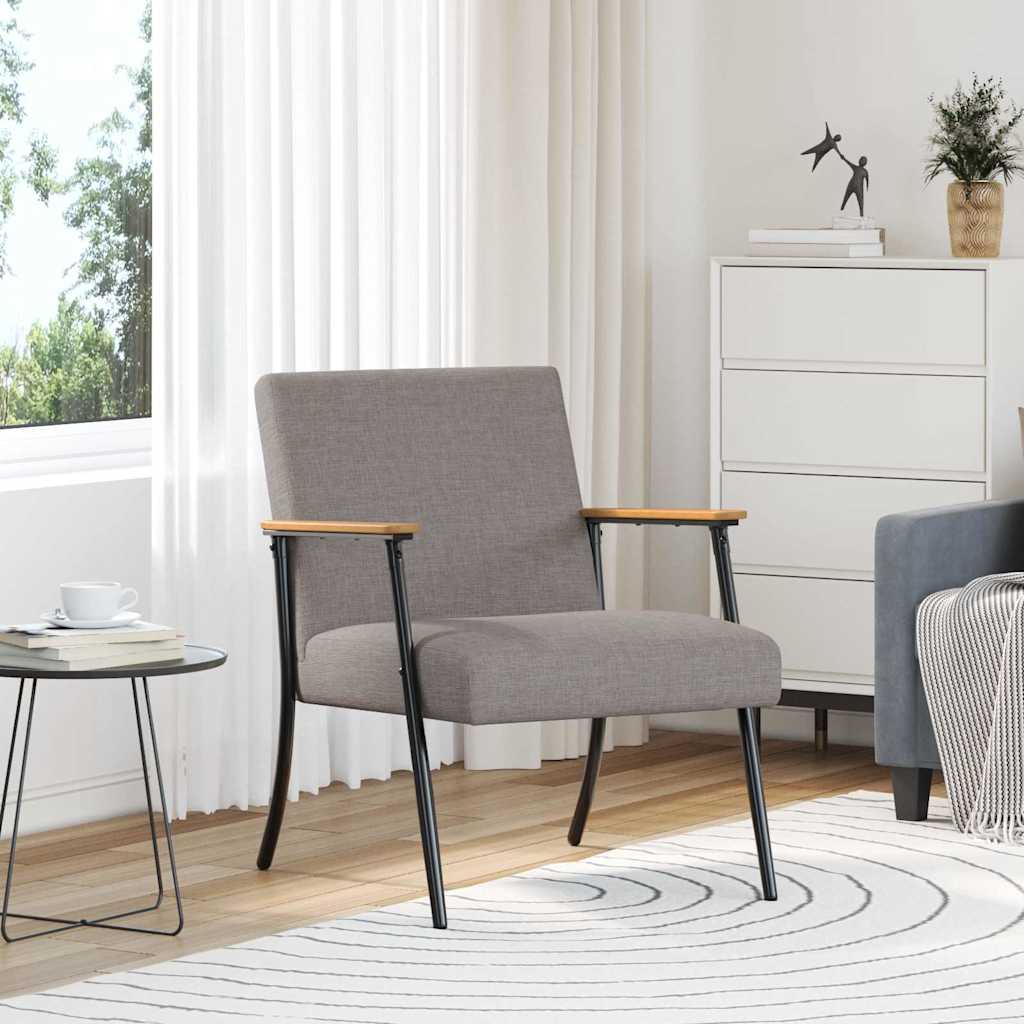 vidaXL Fauteuil Lichtgrijs 59 x 75 x 78 cm Stof