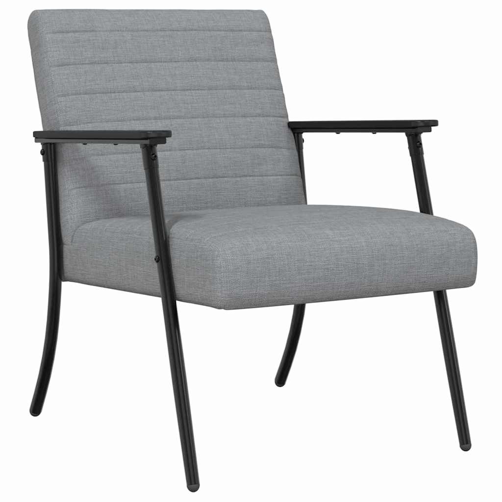 vidaXL Fauteuil Lichtgrijs 59 x 75 x 78 cm Stof