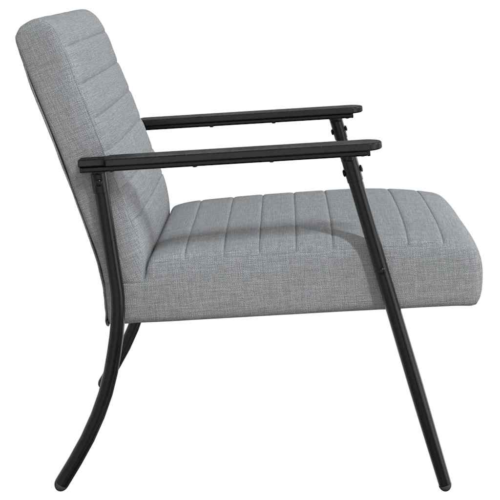 vidaXL Fauteuil Lichtgrijs 59 x 75 x 78 cm Stof