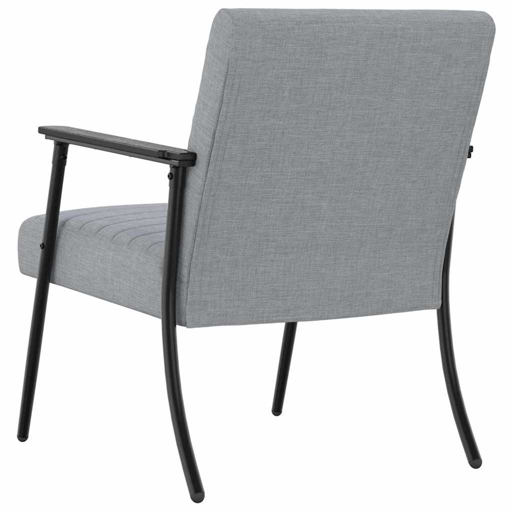 vidaXL Fauteuil Lichtgrijs 59 x 75 x 78 cm Stof