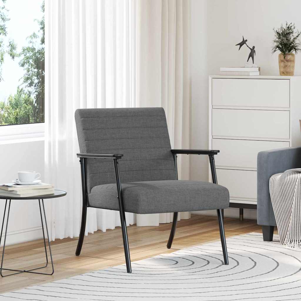 vidaXL Fauteuil Lichtgrijs 59 x 75 x 78 cm Stof