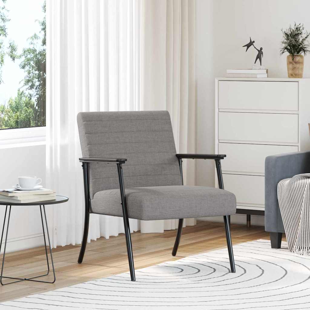 vidaXL Fauteuil Lichtgrijs 59 x 75 x 78 cm Stof