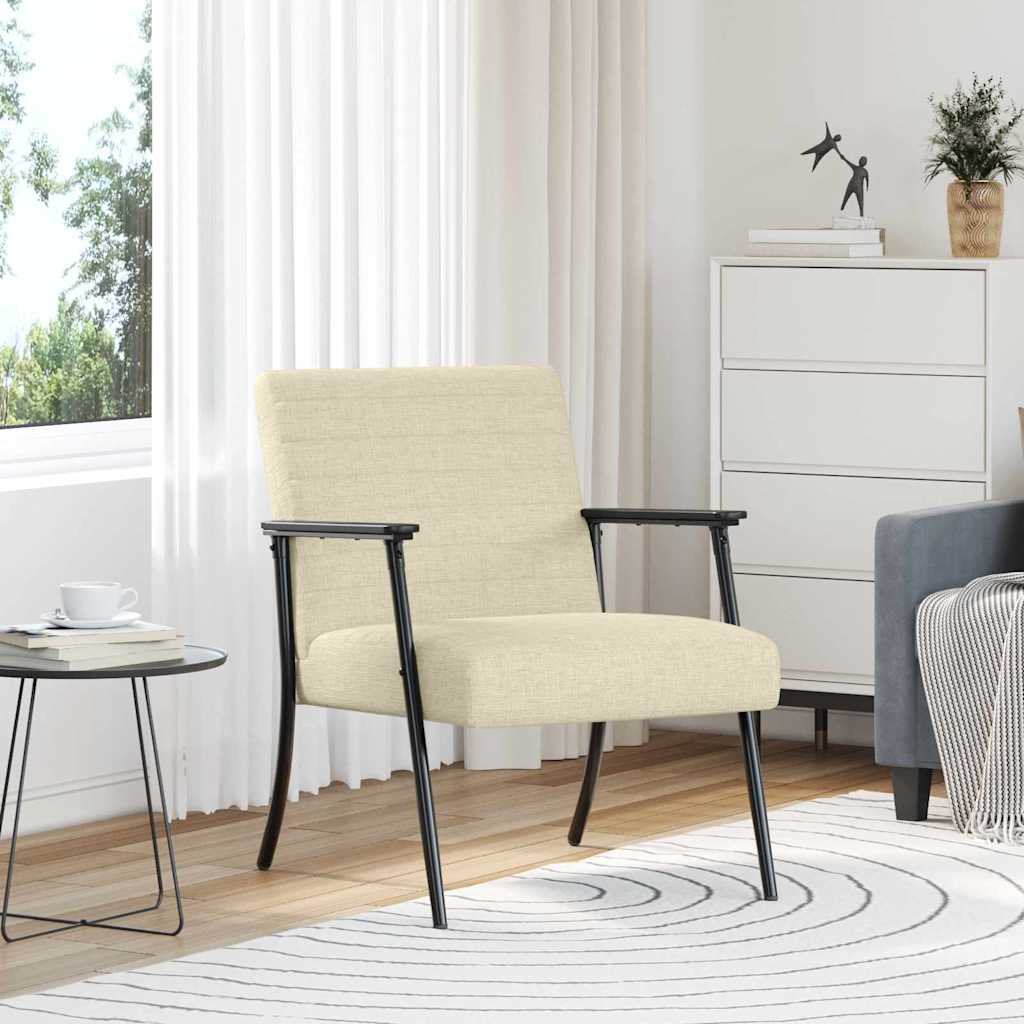 vidaXL Fauteuil Lichtgrijs 59 x 75 x 78 cm Stof