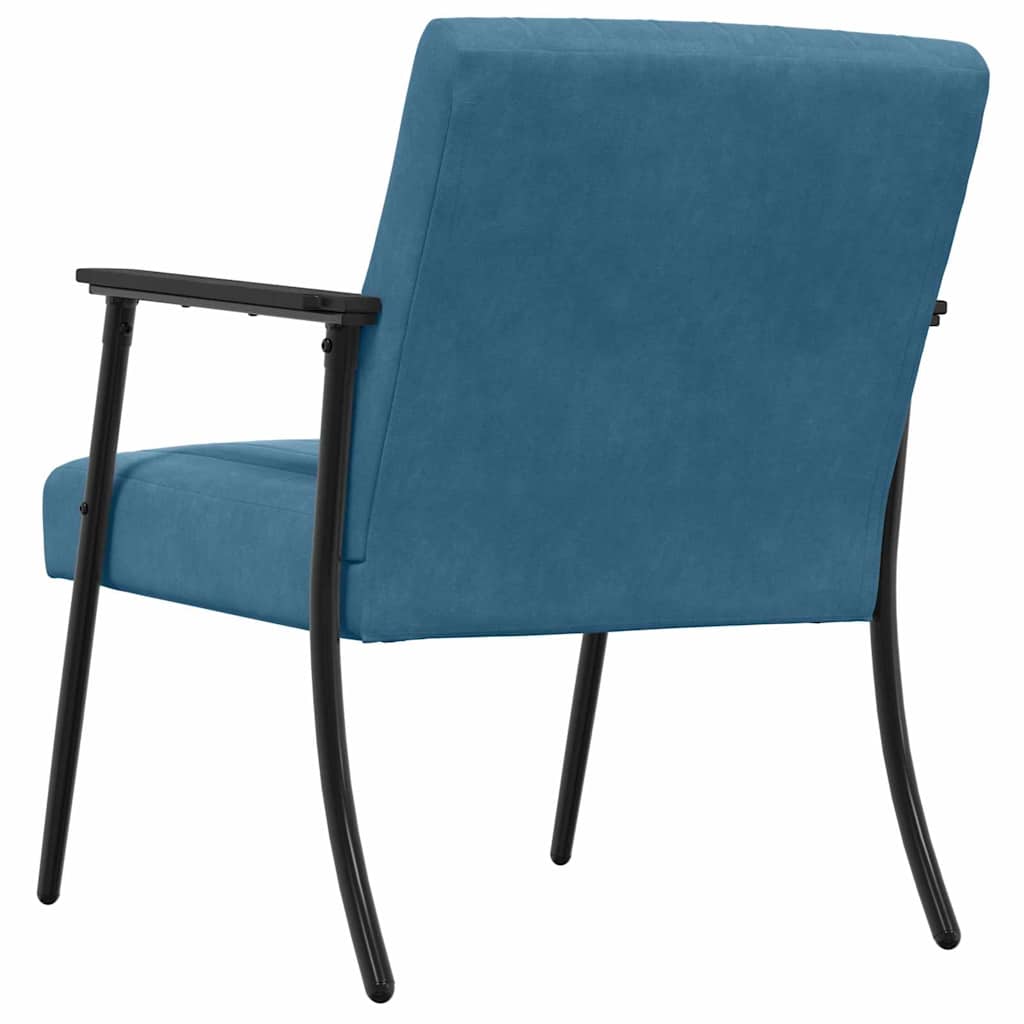 vidaXL Fauteuil Blauw 59 x 75 x 78 cm Fluweel