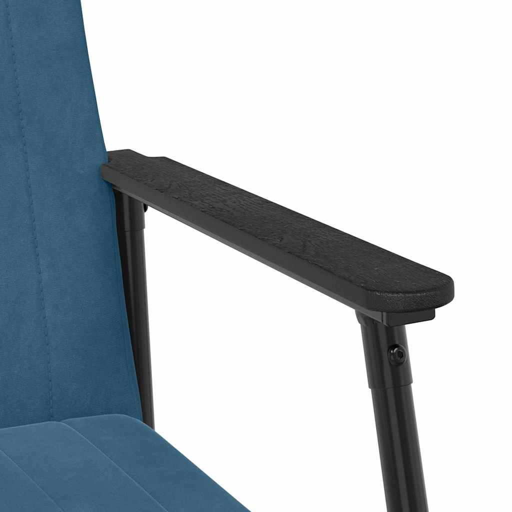 vidaXL Fauteuil Blauw 59 x 75 x 78 cm Fluweel