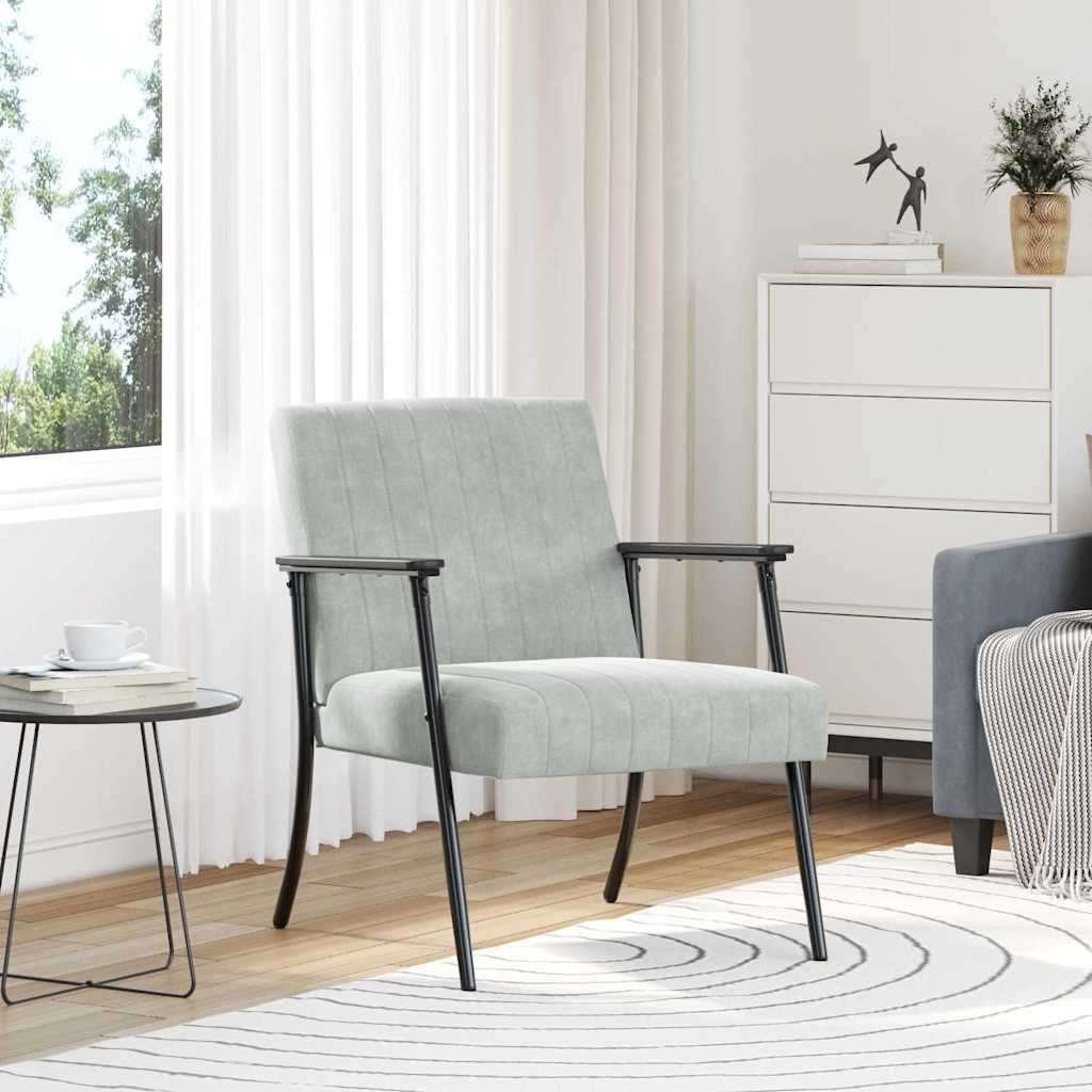 vidaXL Fauteuil Blauw 59 x 75 x 78 cm Fluweel