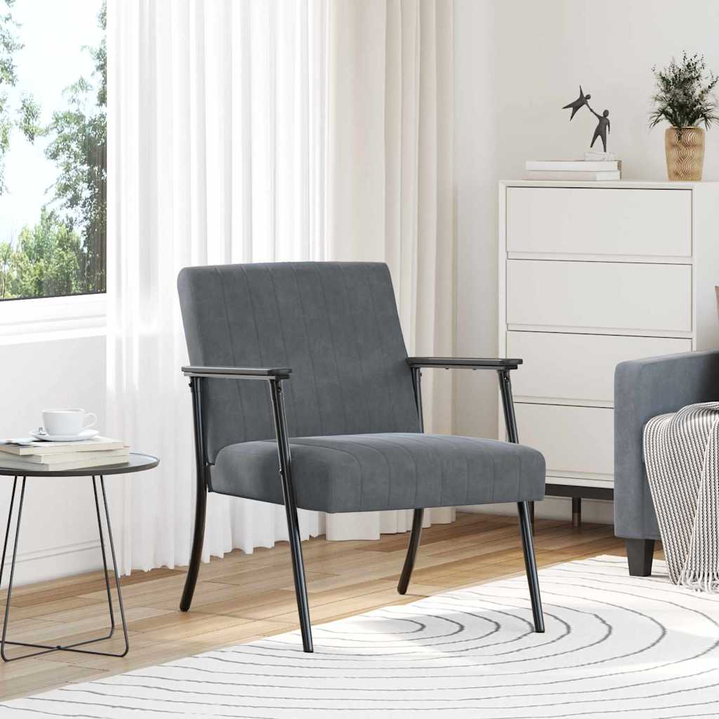 vidaXL Fauteuil Blauw 59 x 75 x 78 cm Fluweel