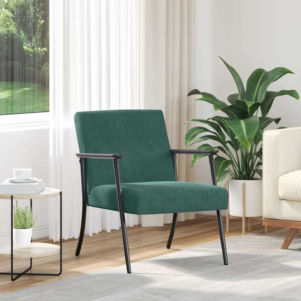 vidaXL Fauteuil Blauw 59 x 75 x 78 cm Fluweel