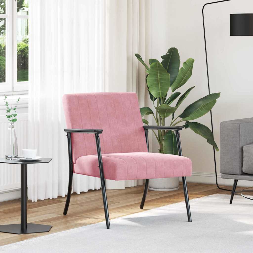 vidaXL Fauteuil Blauw 59 x 75 x 78 cm Fluweel
