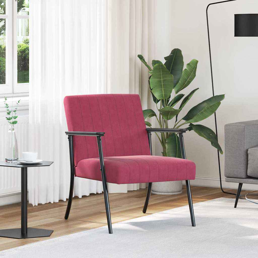 vidaXL Fauteuil Blauw 59 x 75 x 78 cm Fluweel