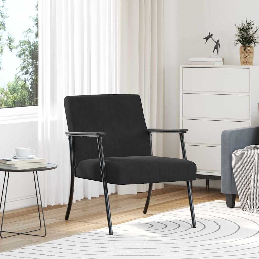 vidaXL Fauteuil Blauw 59 x 75 x 78 cm Fluweel