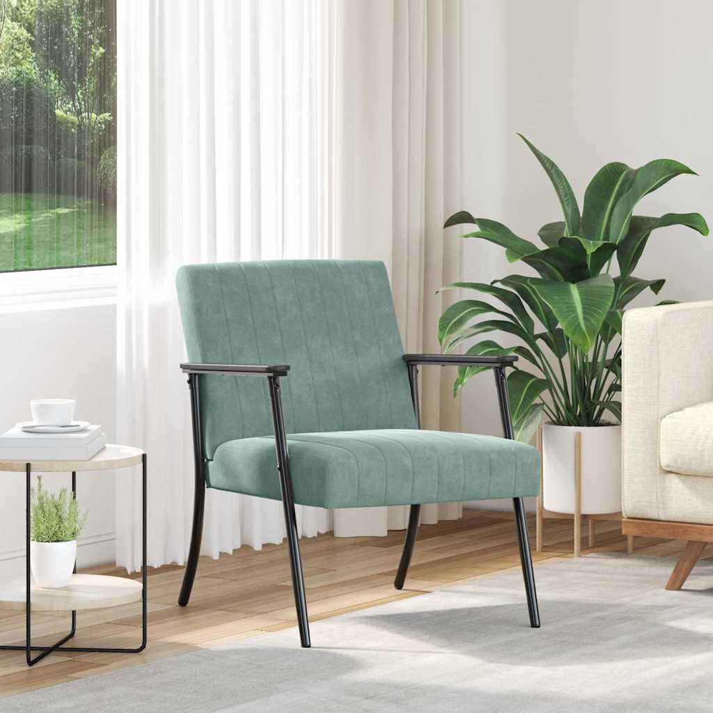 vidaXL Fauteuil Blauw 59 x 75 x 78 cm Fluweel