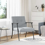 vidaXL Fauteuil Lichtgrijs 59 x 75 x 78 cm Stof