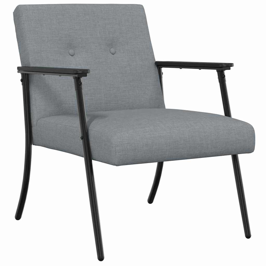 vidaXL Fauteuil Lichtgrijs 59 x 75 x 78 cm Stof