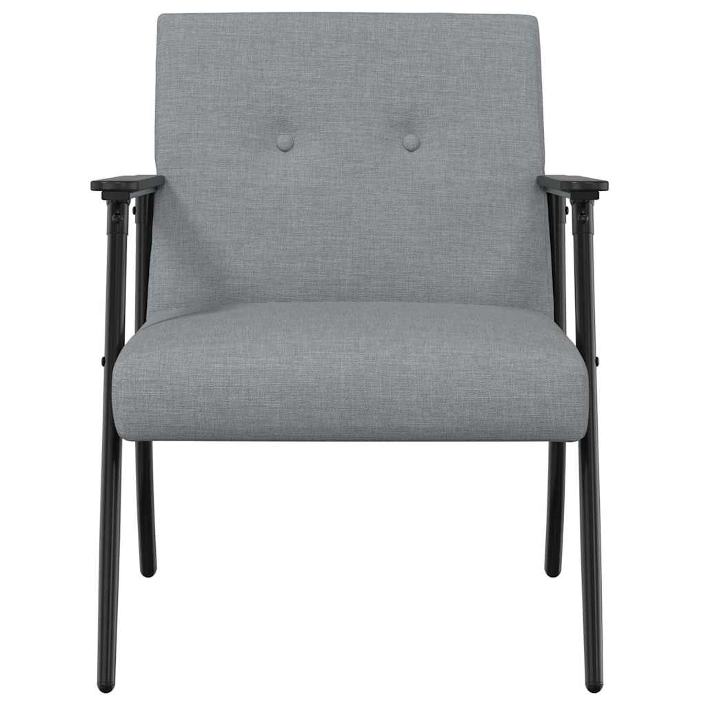 vidaXL Fauteuil Lichtgrijs 59 x 75 x 78 cm Stof