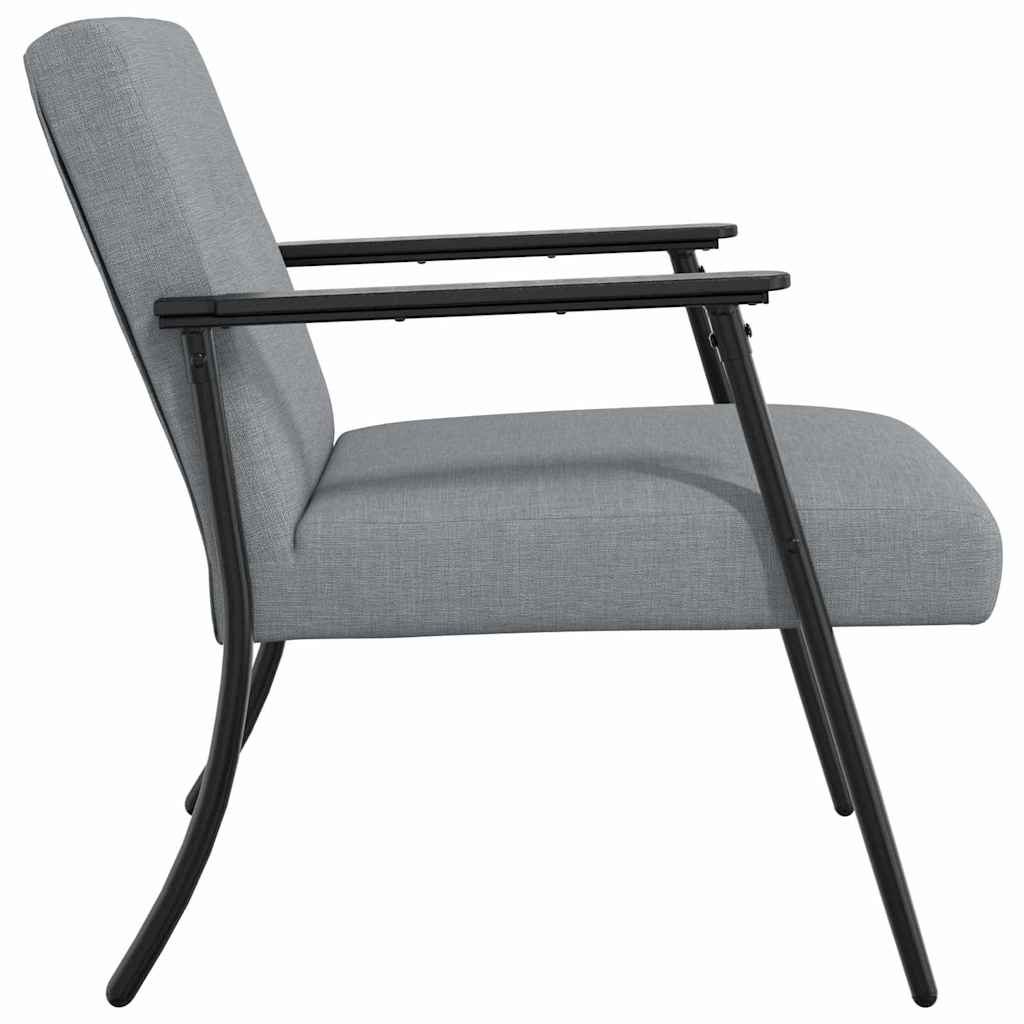 vidaXL Fauteuil Lichtgrijs 59 x 75 x 78 cm Stof