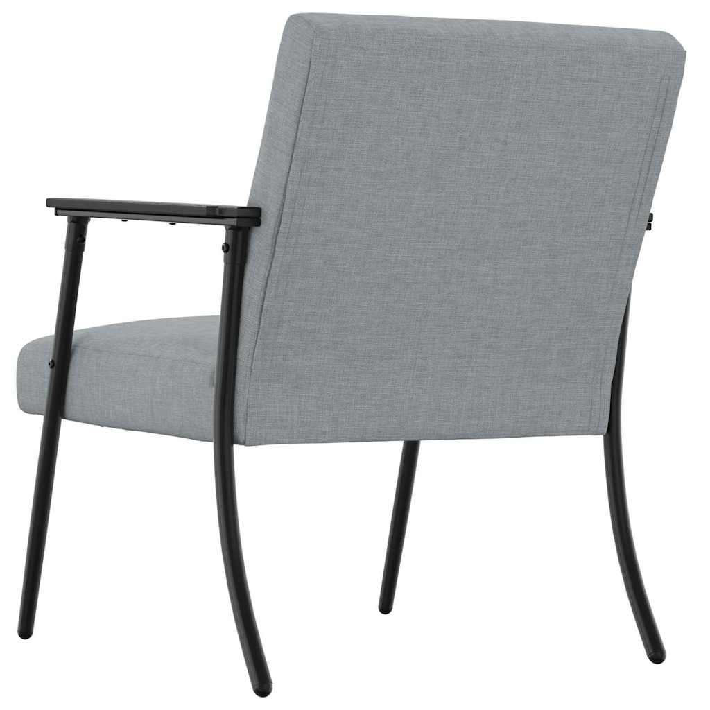 vidaXL Fauteuil Lichtgrijs 59 x 75 x 78 cm Stof