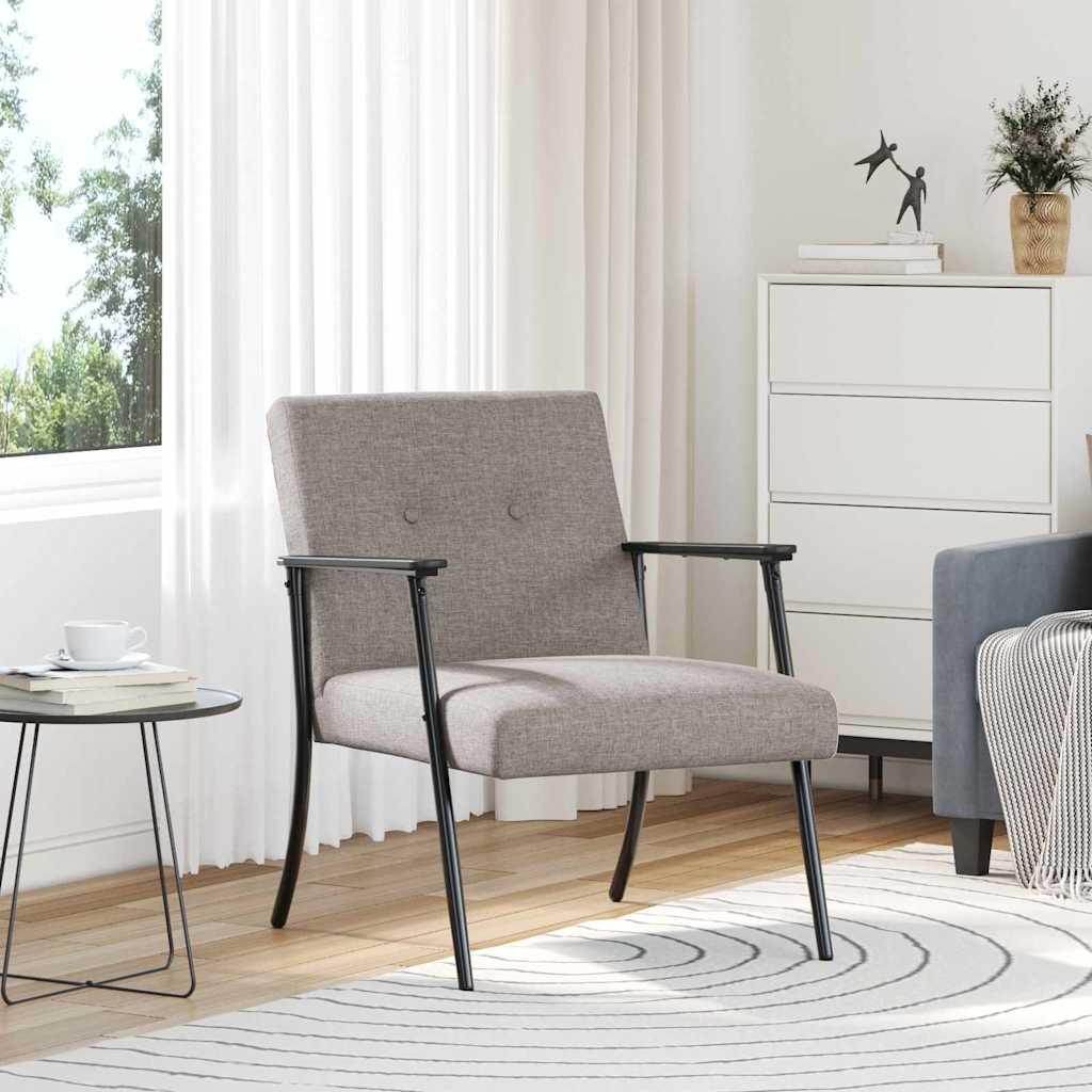 vidaXL Fauteuil Lichtgrijs 59 x 75 x 78 cm Stof