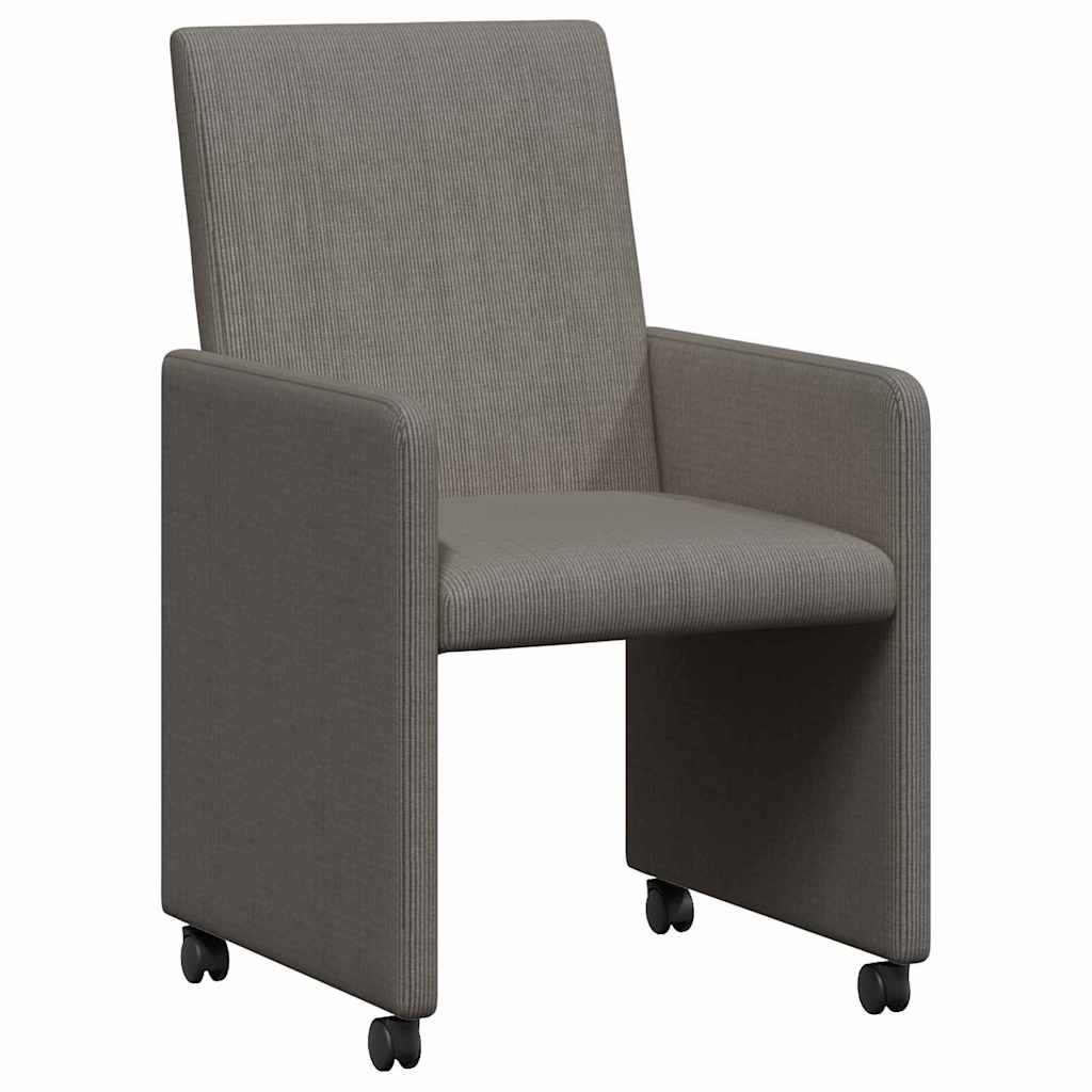 vidaXL Eetstoelen 2 pcs Donkergrijs 57 x 66 x 94 cm Katoenen stof