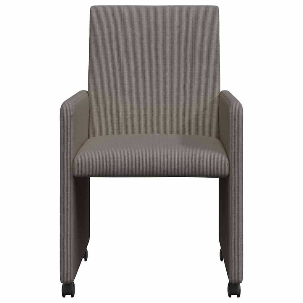 vidaXL Eetstoelen 2 pcs Donkergrijs 57 x 66 x 94 cm Katoenen stof