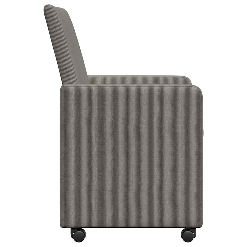 vidaXL Eetstoelen 2 pcs Donkergrijs 57 x 66 x 94 cm Katoenen stof