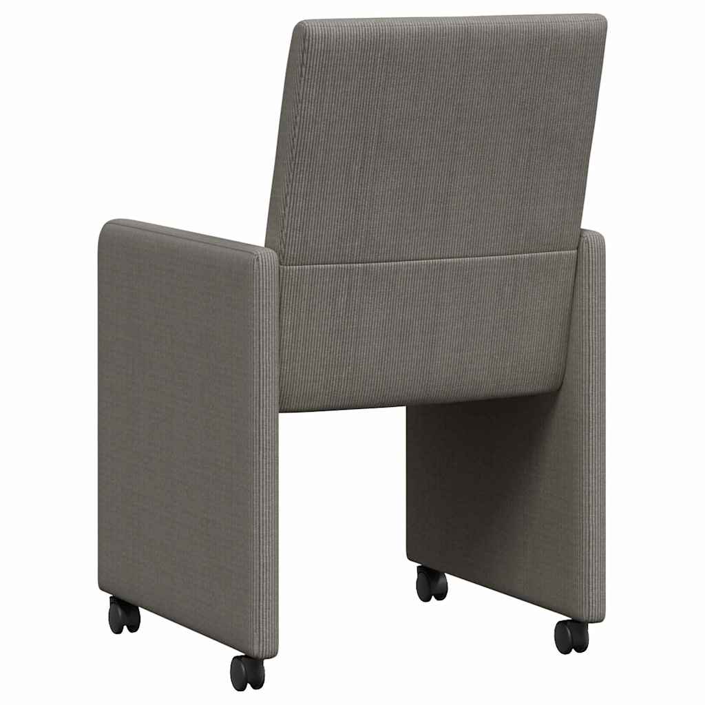 vidaXL Eetstoelen 2 pcs Donkergrijs 57 x 66 x 94 cm Katoenen stof