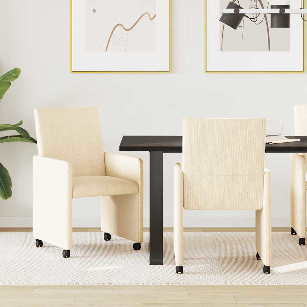 vidaXL Eetstoelen 2 pcs Donkergrijs 57 x 66 x 94 cm Katoenen stof