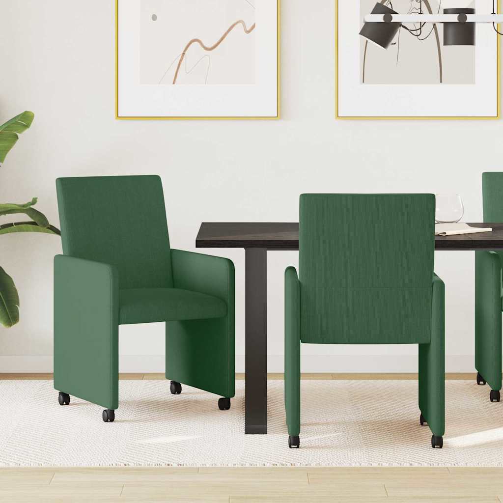 vidaXL Eetstoelen 2 pcs Donkergrijs 57 x 66 x 94 cm Katoenen stof