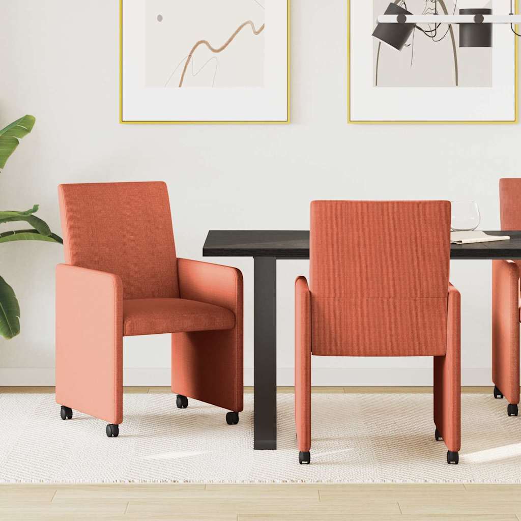 vidaXL Eetstoelen 2 pcs Donkergrijs 57 x 66 x 94 cm Katoenen stof