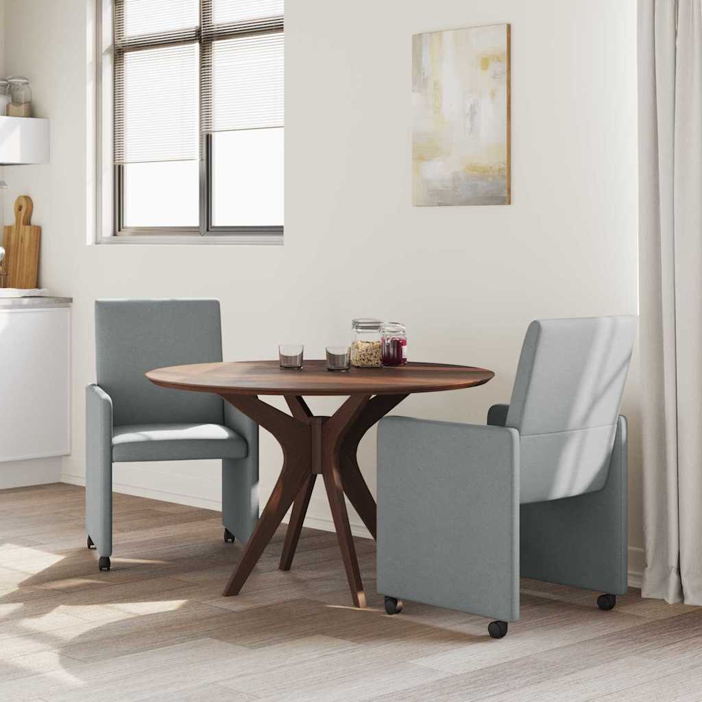 vidaXL Eetkamerstoel met kussen 2 pcs Donkergrijs 57 x 66 x 94 cm Stof