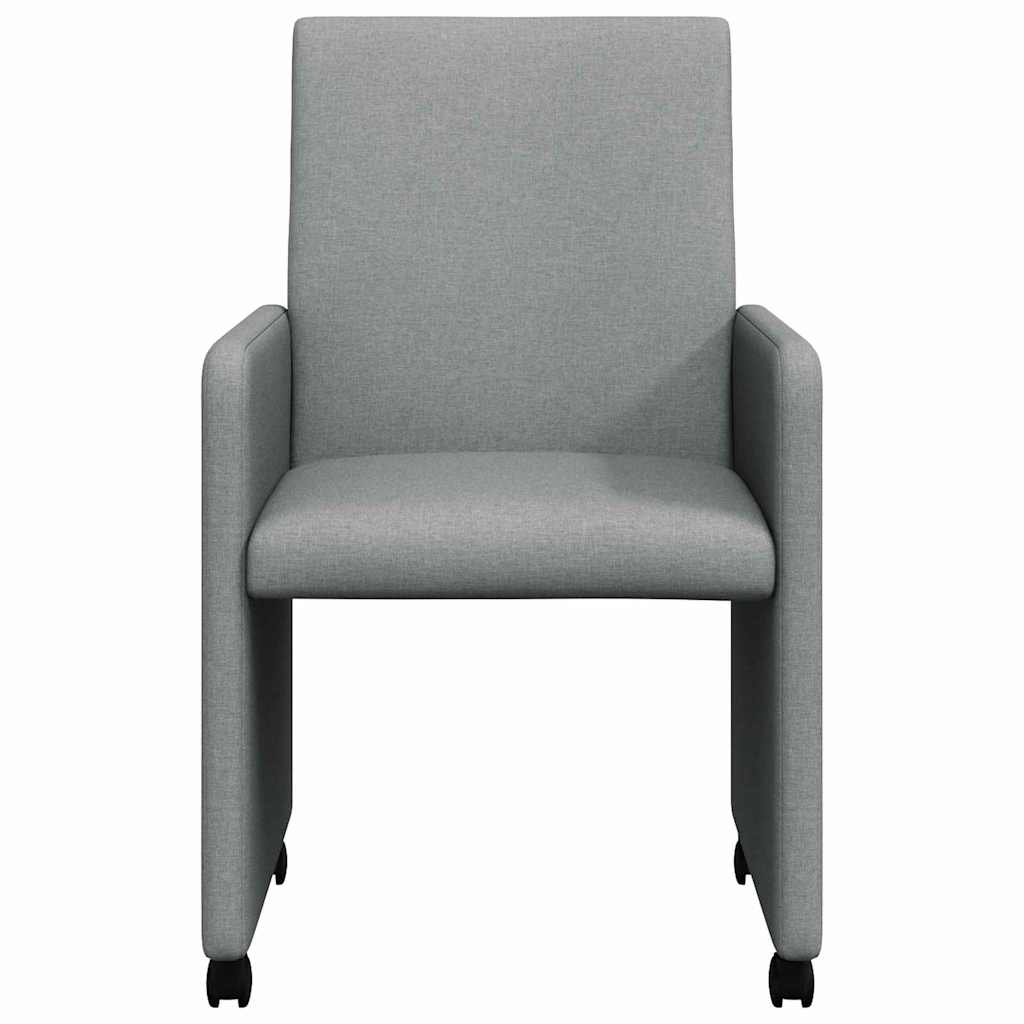 vidaXL Eetkamerstoel met kussen 2 pcs Donkergrijs 57 x 66 x 94 cm Stof