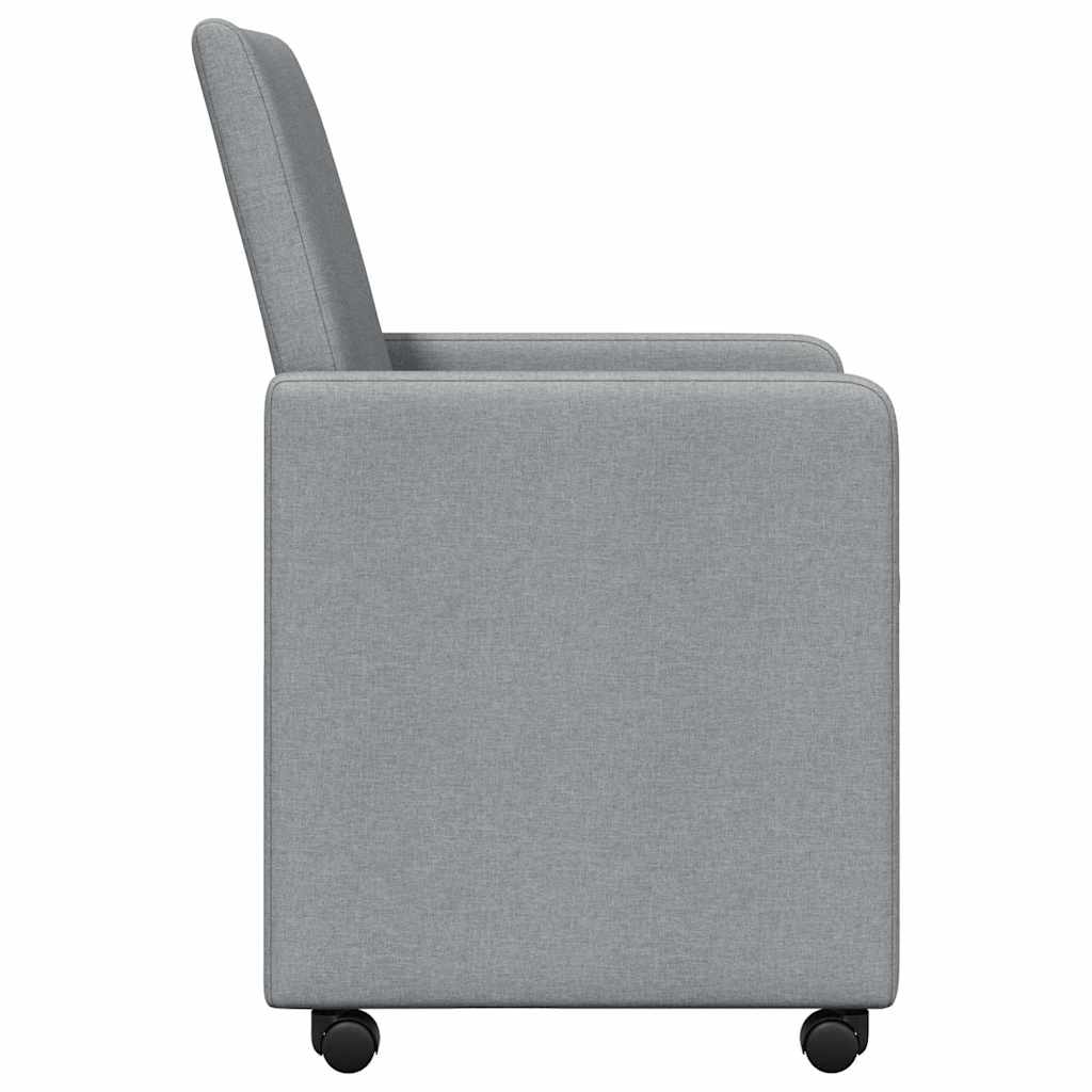 vidaXL Eetkamerstoel met kussen 2 pcs Donkergrijs 57 x 66 x 94 cm Stof