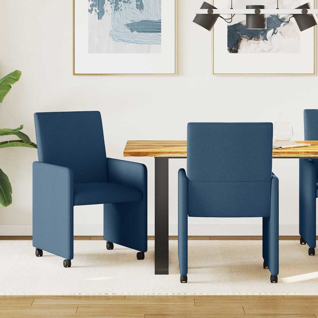 vidaXL Eetkamerstoel met kussen 2 pcs Donkergrijs 57 x 66 x 94 cm Stof