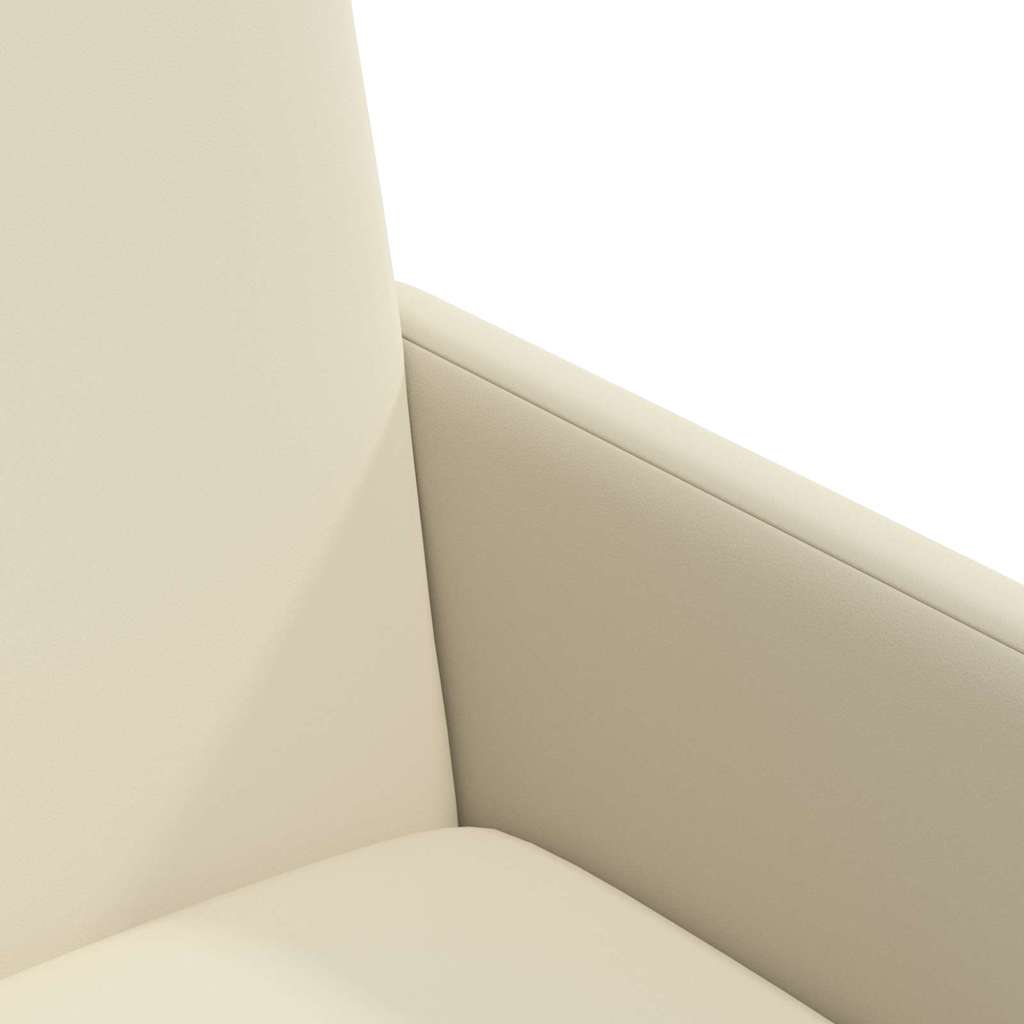 vidaXL Eetstoelen met wielen 2 pcs Crème 57 x 66 x 94 cm Kunstleer