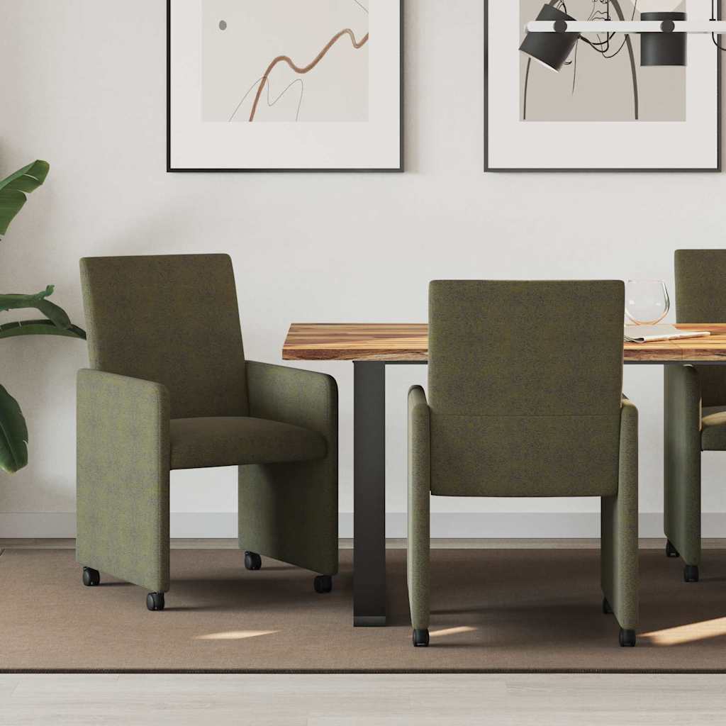 vidaXL Eetstoelen 2 pcs Bruin 57 x 66 x 94 cm Faux suede leer