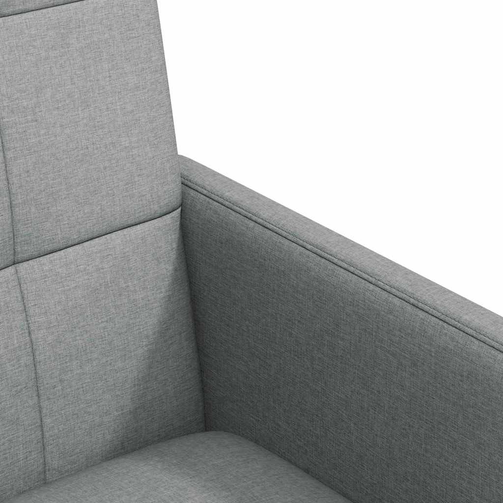 vidaXL Eetstoelen met wielen 2 pcs Lichtgrijs 58 x 65 x 94 cm Stof