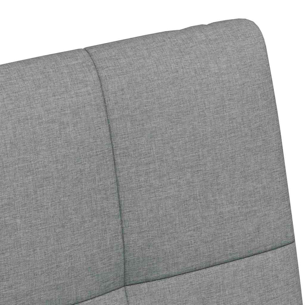 vidaXL Eetstoelen met wielen 2 pcs Lichtgrijs 58 x 65 x 94 cm Stof