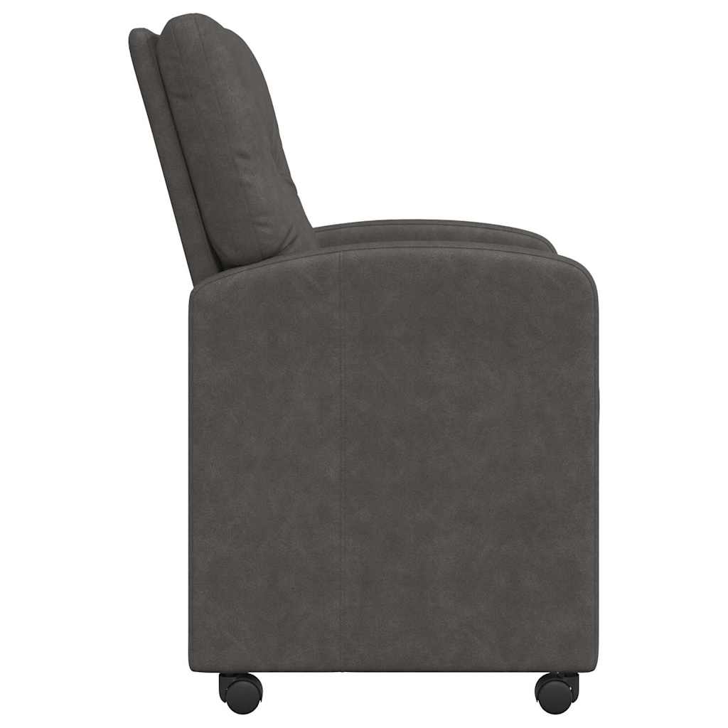 vidaXL Eetstoelen met wiel 2 pcs Grijs 57 x 67 x 95 cm Kunstleer