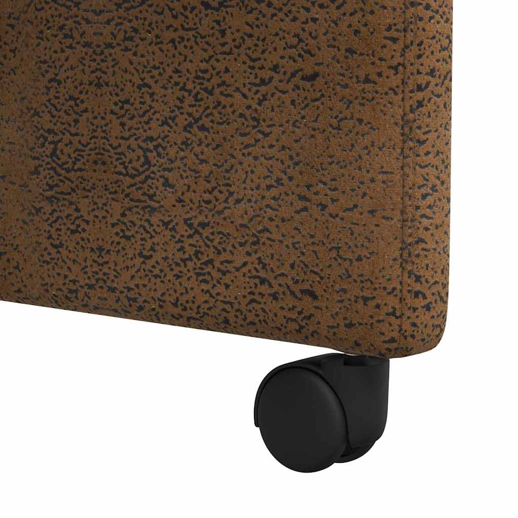 vidaXL Eetstoelen 2 pcs Bruin 57 x 67 x 95 cm Faux suede leer
