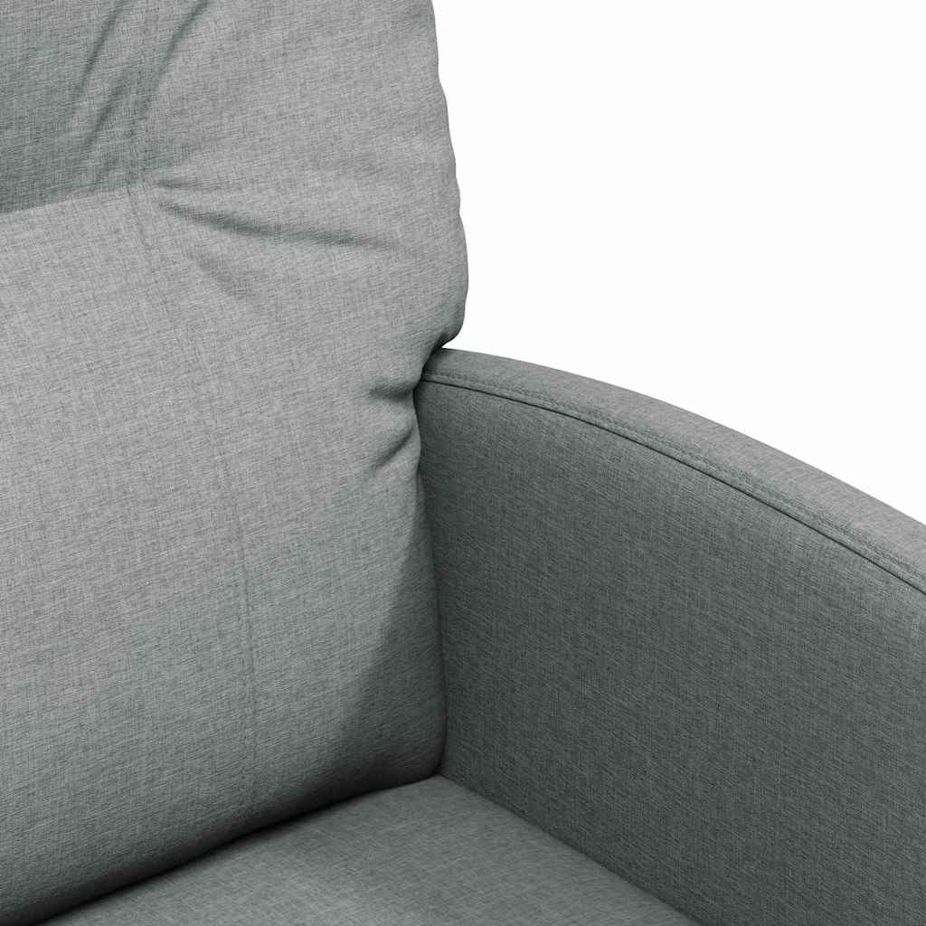 vidaXL Eetstoelen met wielen 2 pcs Lichtgrijs 57 x 67 x 95 cm Stof