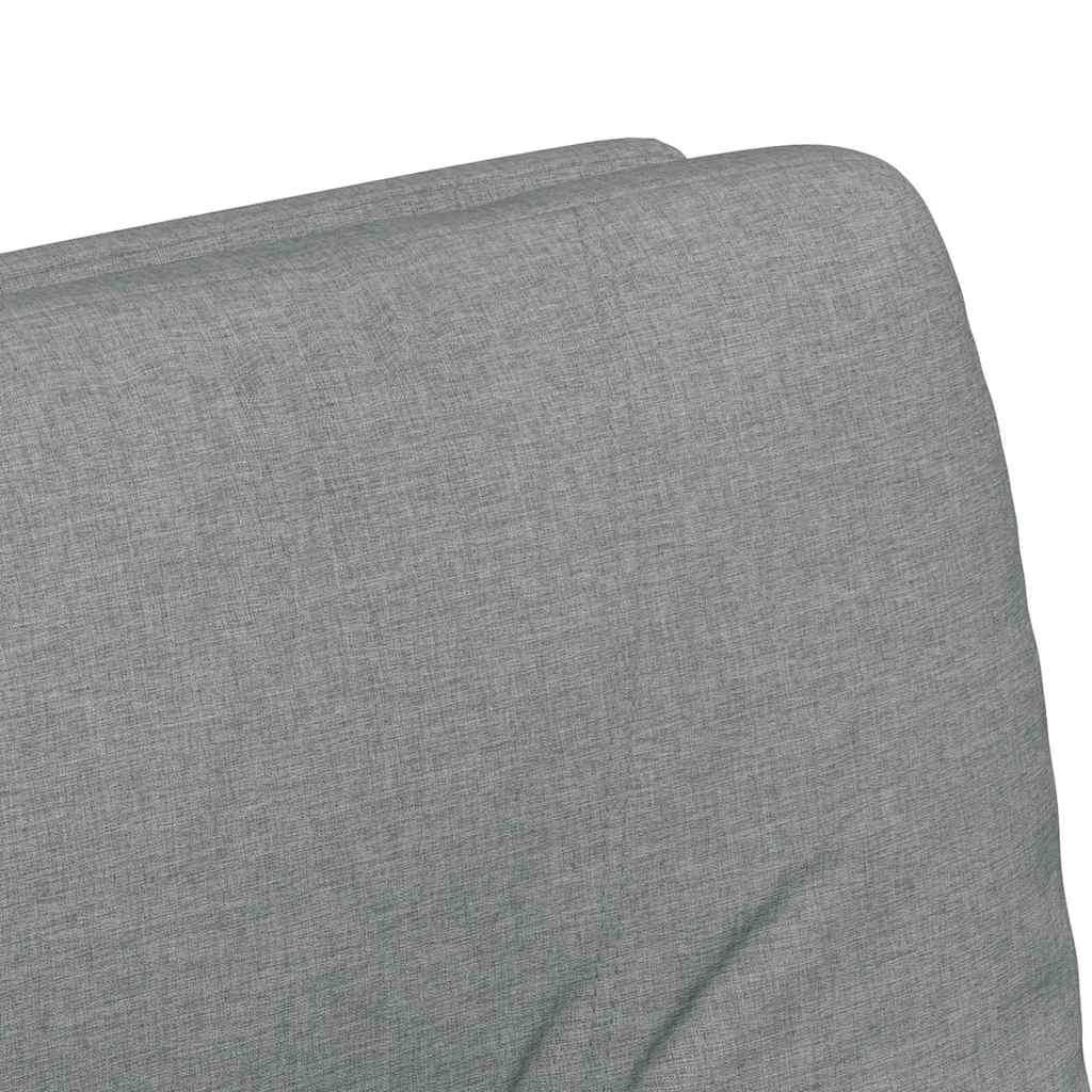 vidaXL Eetstoelen met wielen 2 pcs Lichtgrijs 57 x 67 x 95 cm Stof